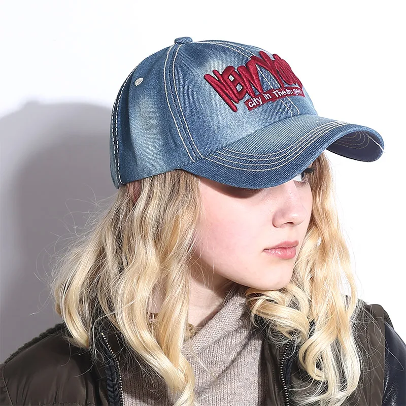 Brand  Women's Baseball Caps NY Baseball Cap with Fashion Snapback Hat letter embroidery New York Women Girls Spring female hat