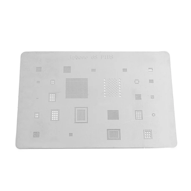 Best Offers New IC Repair BGA Rework Reballing Stencil Template BGA Stencil For iPhone 5 5S 6 6 Plus 6s 6S Plus 7 7 Plus For Apple Phones