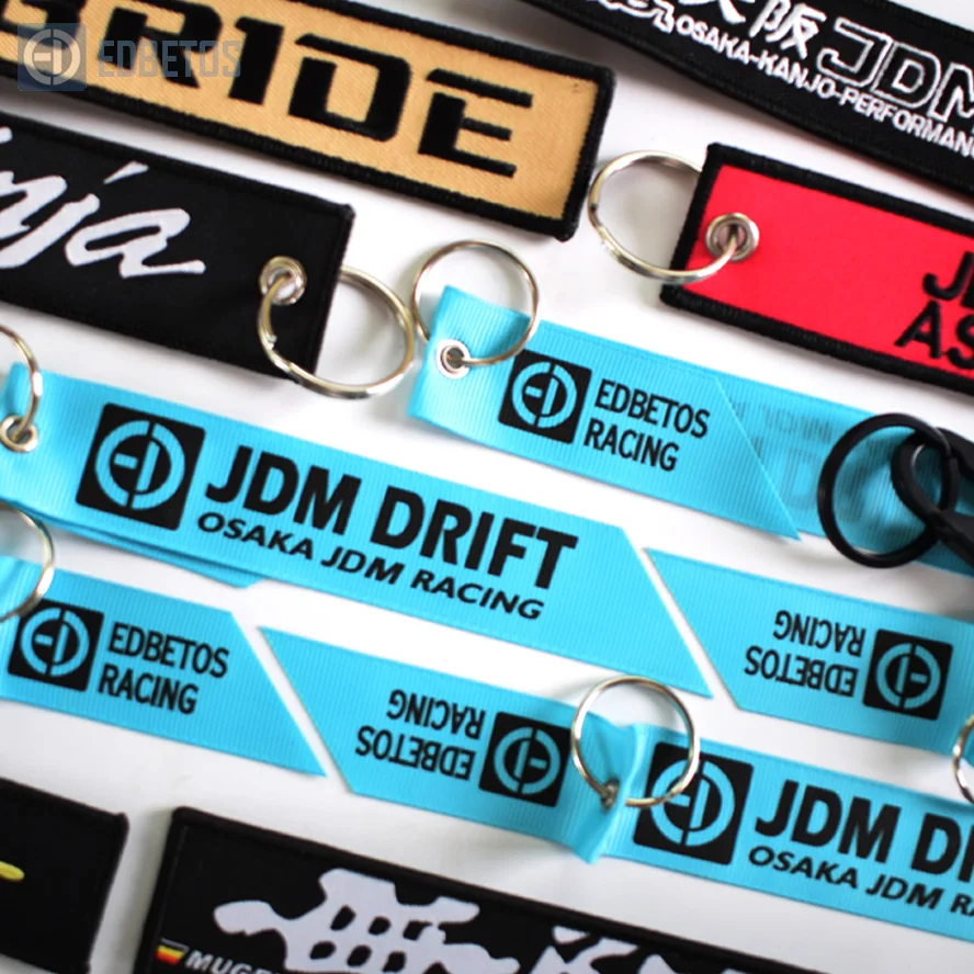 

Jdm Racing Key Rings EDBETOS Jdm Drift Osaka Jdm Keychain Kanjo-Performance Motor KeyRings / Teal Clothes zipper As Fck Key Tags