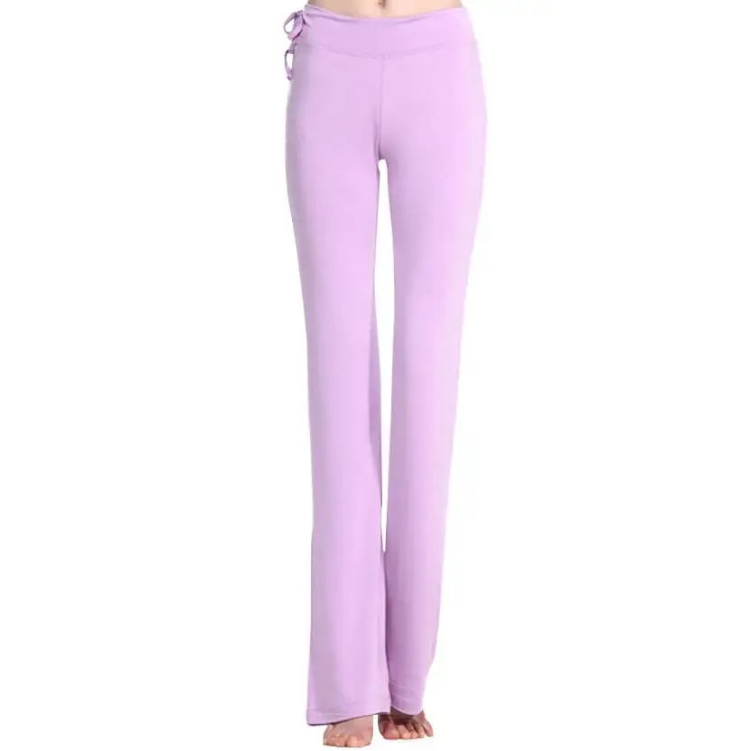 Женские штаны для йоги, весна-лето, штаны для йоги, женская одежда для бега, фитнеса, дышащие прямые тонкие спортивные штаны 0706 - Цвет: Light Purple