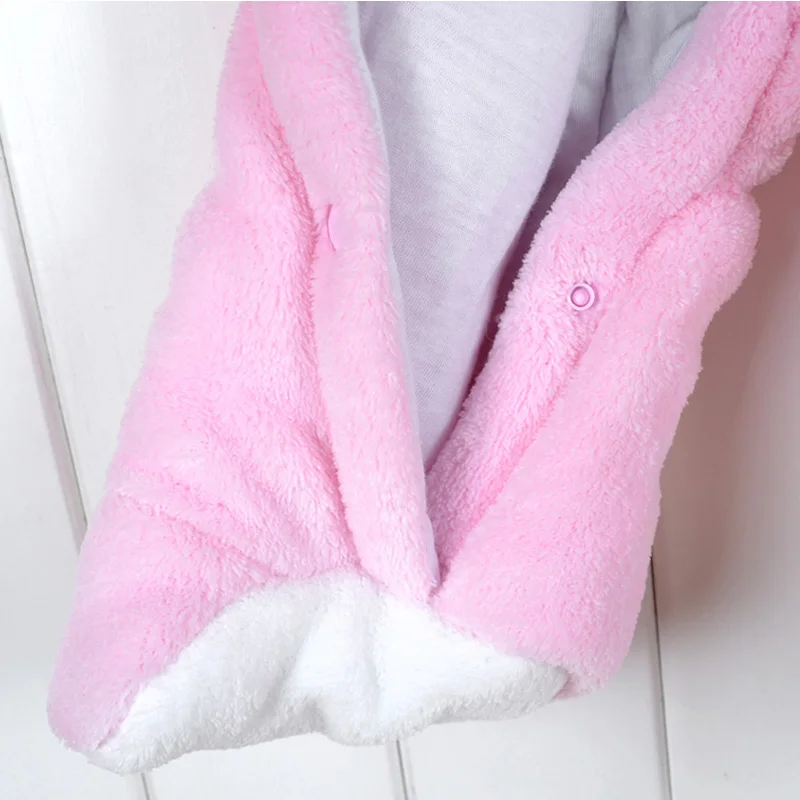 Одежда для новорожденных мальчиков; флисовый зимний комбинезон с кроликом для девочек; Одежда для младенцев; Meninas; зимний комбинезон с медведем; розовый, синий комбинезон