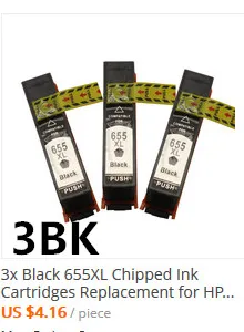 4PK 655XL полный сколы картриджи Замена Совместимость с чернилами HP Deskjet Ink Advantage 3525, 4615, 4625, 5525, 6525