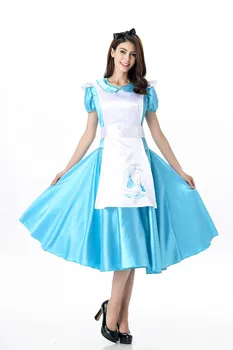 

UTMEON Hot Sale Alice in Wonderland Sweet Costume Lolita Dress Cosplay Maid Fantasia Carnival Halloween Costumes For Women