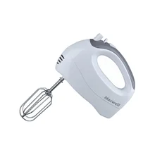 Миксер ручной Maxwell MW-1356 W(Пиковая мощность 300 Вт, номинальная мощность 125 Вт, 5 скоростей, турборежим, насадки для взбивания, насадки для замешивания теста