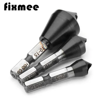 

HSS CO M35 TiAIN Countersink 2-5/5-10/10-15 Broca Metal Taper Stainless Steel Hole Saw Cutter Chamfering Power Tool