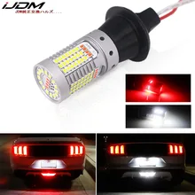 IJDM – ampoules Canbus T25 PY27W pour Ford Mustang 15-17, LED 3156, double couleur blanc/rouge, 12V