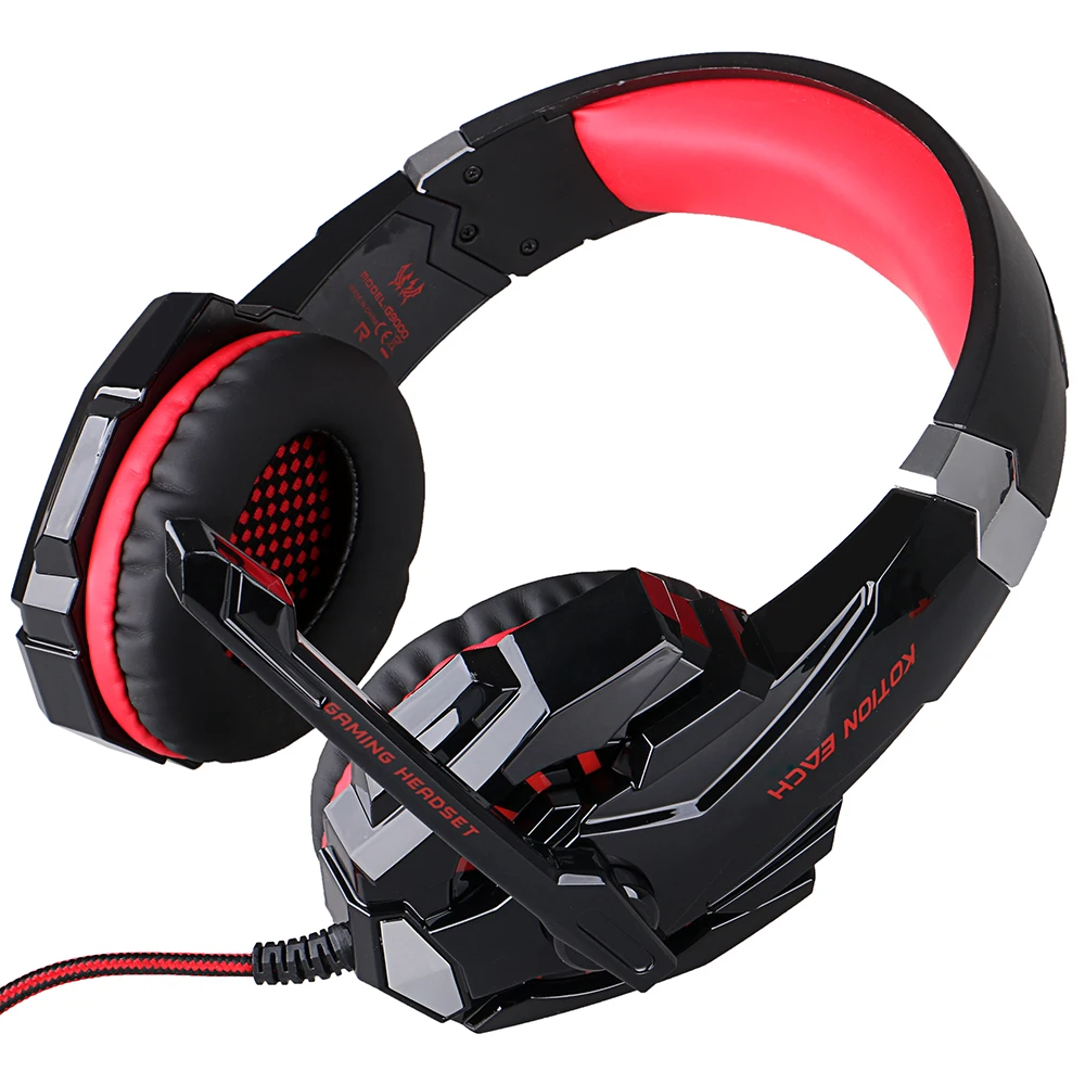 KOTION каждый Gaming Headset игра наушники глубокий бас стерео наушники с светодиодный свет микрофон для портативных ПК PS4 Xbox