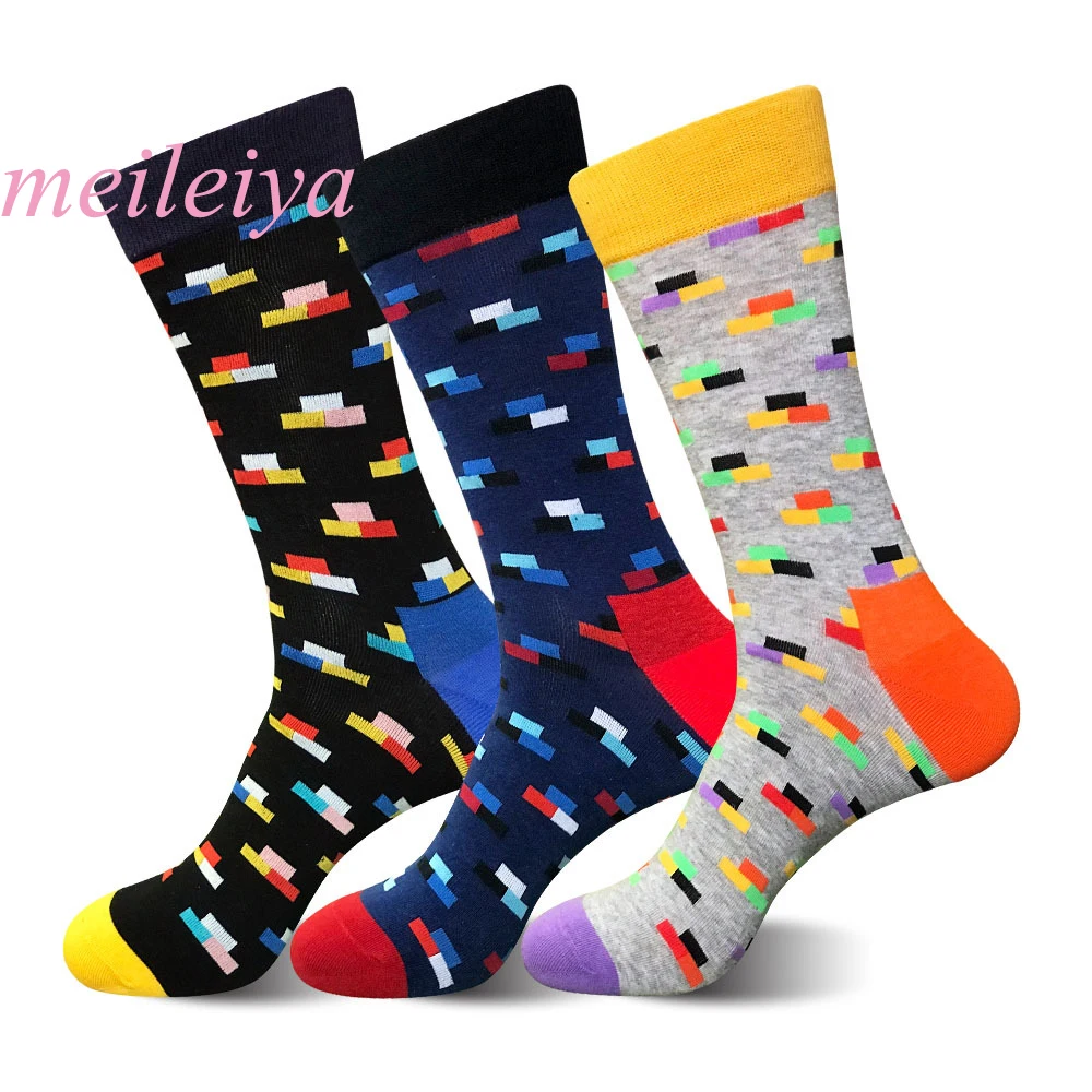 MEI LEI YA/1 пара хит продаж Harajuku мужские носки хлопковые осенне зимние цветные и