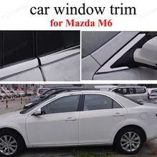 For M-azda M6 Stainless Steel Window Trim Car Cover Exterior Accessories without column