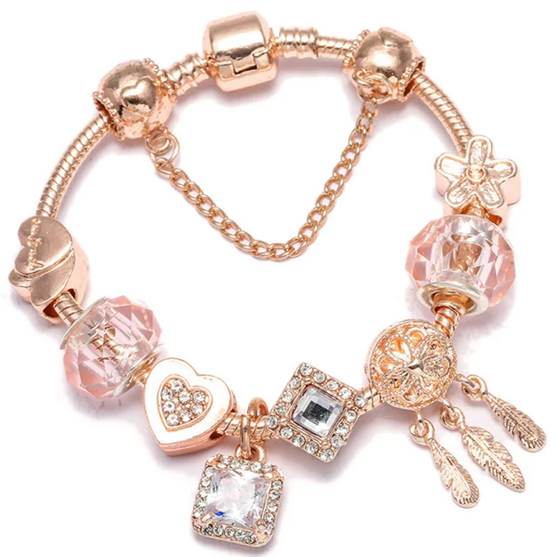 Dropshipping-Silver-Love-Heart-Safety-Chain-Charm-Bracelet-With-Catching-Love-Network-Beads-Pandora-Bracelet-As.jpg_640x640