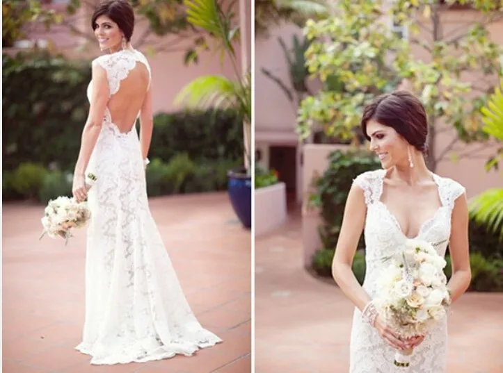 Lace keyhole wedding dress 2017 Lace keyhole wedding dress 2017