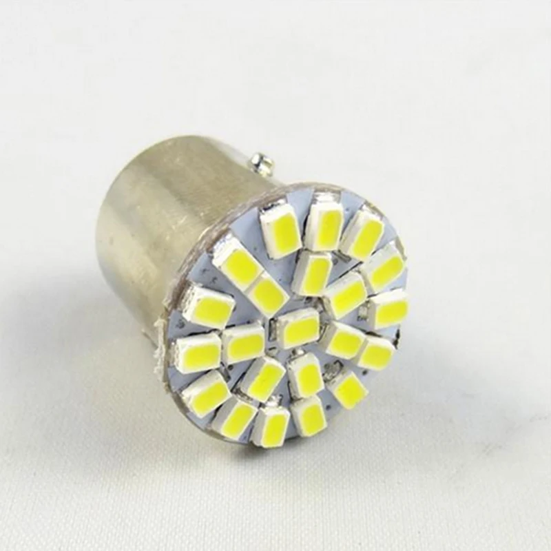 1х белая 1156 22SMD P21W BA15S светодиодная автомобильная лампа авто задние поворотные