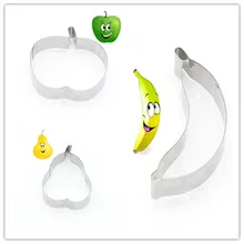 2019 New Arrival Fruit Shape Stainless Steel Cookie Cutters DIY Cookie or Chocolate Tools Eco-friendly Cake Decoration Supplies 2019 New Arrival Fruit Shape Stainless Steel Cookie Cutters DIY Cookie or Chocolate Tools Eco-friendly Cake Decoration Supplies