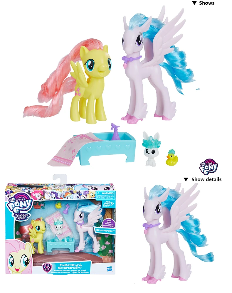 Hasbro My Little Pony Флаттершай и сильверстрим занятие добротой Dash& Sandbar Коллекционная Фигурка Коллекционная модель для девочки