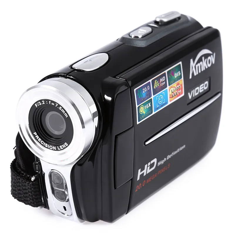 

Amkov Video Camera HD 720P 20MP Digital Camera Filmadora Portable Mini DV Video Camera AMK-DV164 Black