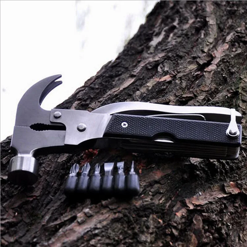 

One combination tool camping tool screwdriver pliers saw travel folding knife saw