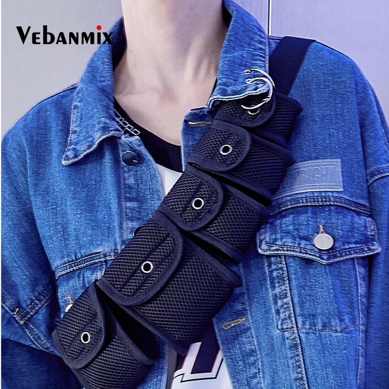 أزياء الشارع الشهير الهيب هوب حقيبة صدر للرجال للنساء الرجال Crossbody أكياس بارد متعددة حزم الرجال فاني الخصر حزم وظيفة صغيرة محفظة تربط حول الخ...
