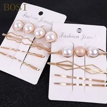 3 шт./компл. в Корейском стиле, модная обувь с украшением из жемчужин и светятся в темноте стеклянные Для женщин заколка для волос, аксессуары