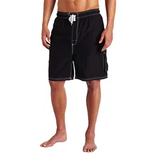 Мужские одноцветные противоугонные свободные штаны с карманами, эластичные штаны с поясом, шорты для серфинга, повседневные штаны 5#7