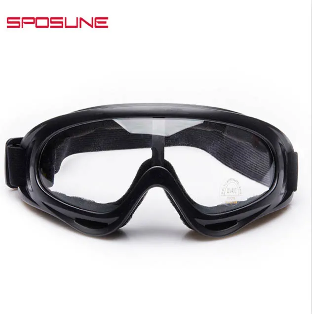 Outdoor protective goggles X400 cross-country ski goggles glasses goggles outdoor wind cycling goggles glasses helmet - Цвет: Серебристый