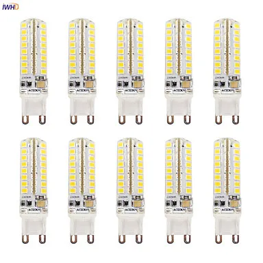 

IWHD 3W G9 LED Bulb 220V 64xsmd3528 Dimmable LED Lamp G9 Corn Light Silicone Replace Halogen Warm White White 110v-220v