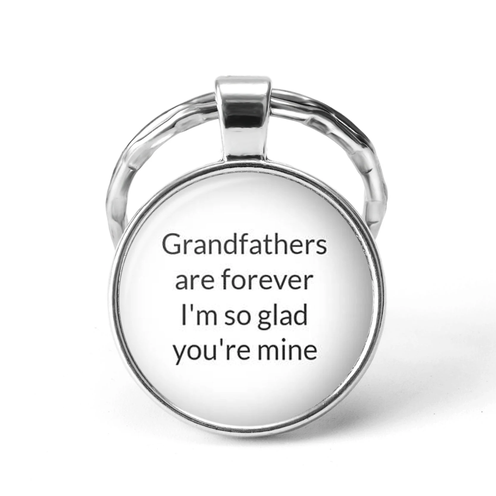 

Key Chain With Cabochon Glass Key Ring Mother's Day Valentine's Day Father's Day For Wife Couple Husband Son Mom Anniversary