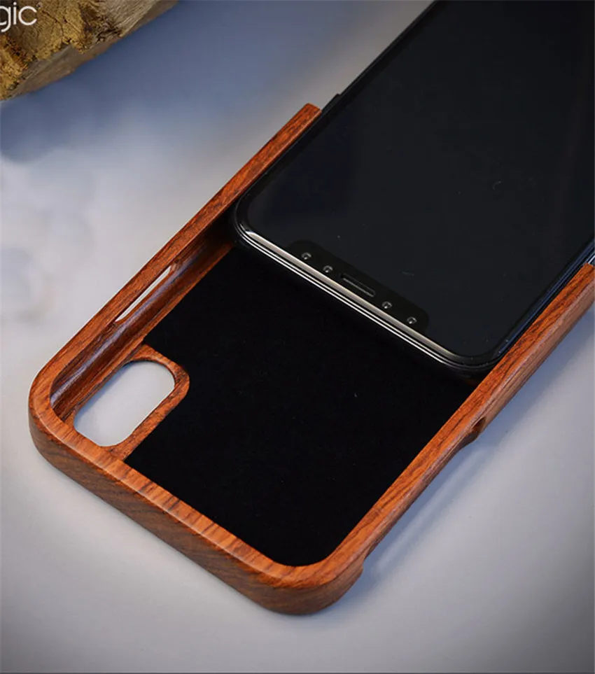 Natural Wood Bamboo Phone Case For iPhone XS Max XR X 8 7 7Plus 6 6 6s plus 5 5s se Cover Wooden Shockproof Protector Coque (6)