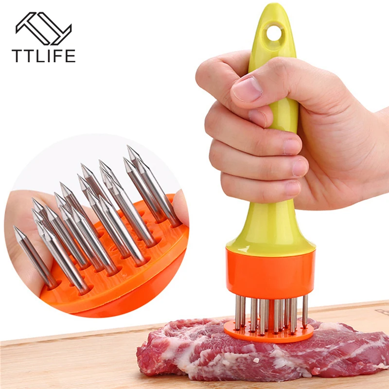 buy TTLIFE 1pcs Stainless Steel Profession Meat Tenderizer Needle For Steak Kitchen Tools Meat Gadgets