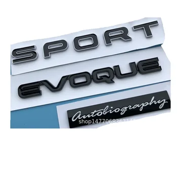 

Black Letters EVOQUE SPORT Autobiography Trunk Lids Rear Badge Emblem Emblems Badges for Discovery Range Rover