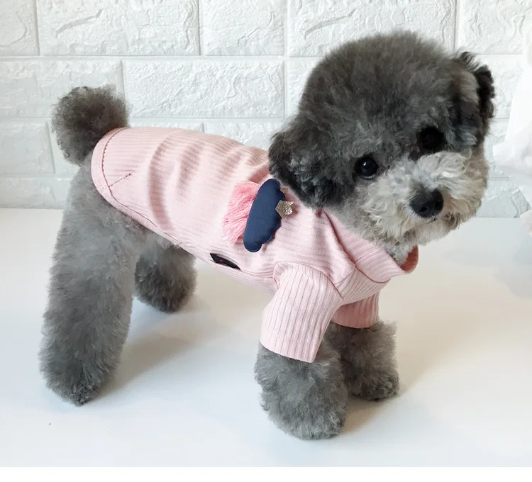 Два фута Нижнее белье Одежда для собак серый розовый цвета s-xxl Размеры одежда для домашних животных с маленькими декорами модный дизайн жилеты для домашних животных