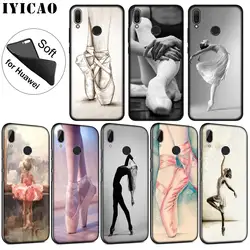 IYICAO балерина Танцующая балерина обувь мягкий силиконовый чехол для huawei P20 Pro P10 P9 P8 Lite мини 2017 2015 P Smart 2019 крышка