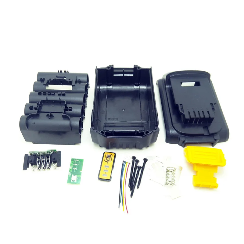 Case with PCB DCB200 батарея пластиковый чехол(без батареи) печатная плата для Dewalt 18 в 20 в 3.0Ah 4.0Ah DCB201 литий-ионный аккумулятор - Цвет: Case with PCB