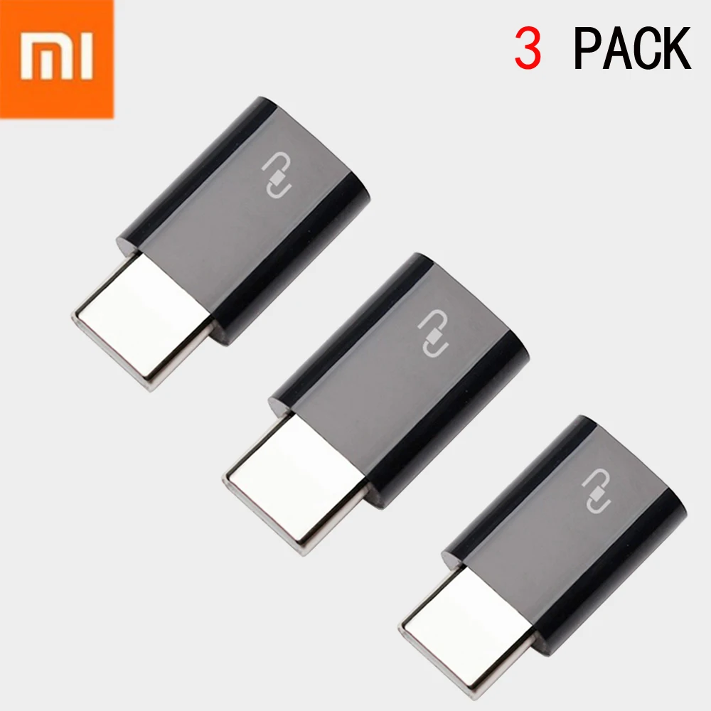 3 шт. в упаковке, XIAOMI, USB кабель, USB-C, 3,1 type C, Штекерный, для Micro USB, женский, адаптеры, type-C, конвертер, кабели для мобильных телефонов, для samsung