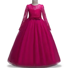 Г. Пышные Длинные Кружевные Платья с цветочным узором для маленьких девочек на свадьбу и вечерние летние платья для первого причастия для девочек