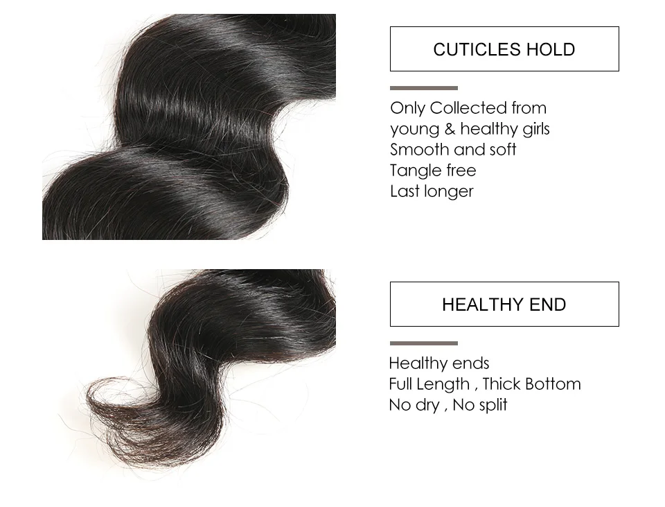 Hair Villa Brazilian Unprocessed Human Hair 3 Bundles Loose Wave Hair Weft  Natural Color Salon Longest Hair PCT 20% 8-28inch (6)