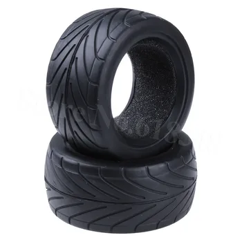 

2Pcs RC 1/10 Buggy Front/Rear Robber Tires OD:83mm ID:61mm With Foam Inserts For Off Road Model Car Tyre Parts