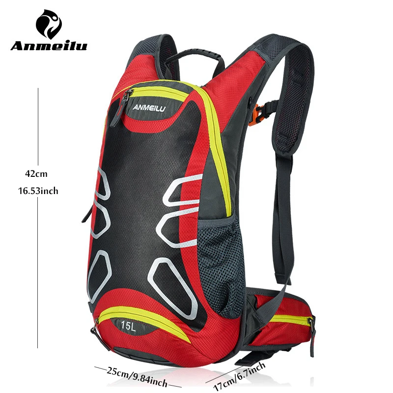 ANMEILU 15L велосипедный рюкзак с дождевиком водонепроницаемый нейлоновый MTB велосипедная сумка для спорта на открытом воздухе велосипедный рюкзак, без сумки для воды