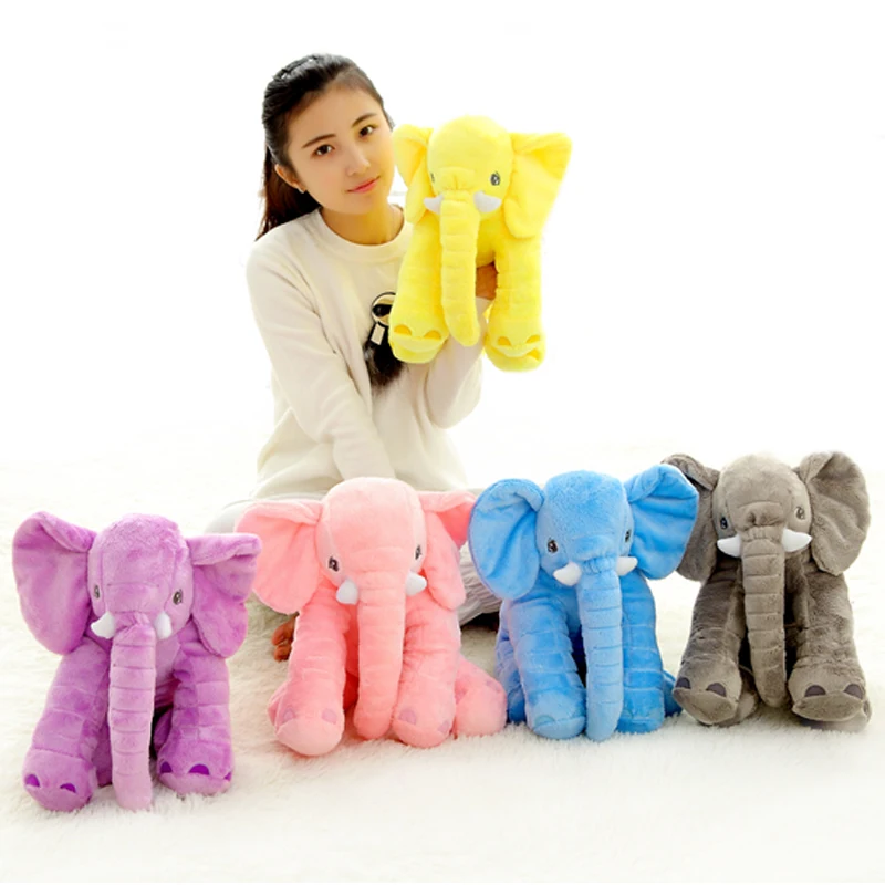 

Drop Shipping 1pcs 40cm Infant Soft Appease Elephant Playmate Calm Doll Baby Toys Elephant Pillow Plush Toys Stuffed Doll