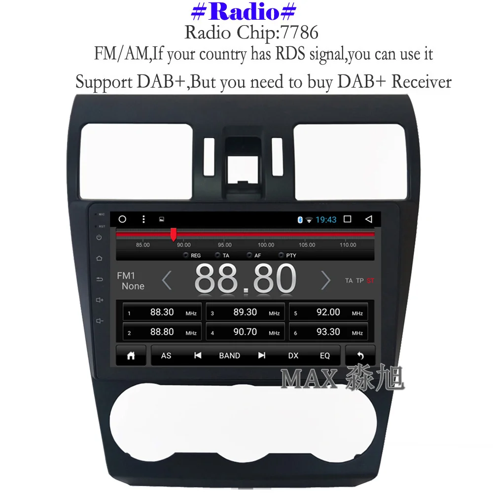 Excellent MAX Android 8.1.0 Car DVD Player for Subaru WRX Forester 2014 2015 2016 Car Radio RDS BT 4G WiFi SWC GPS Navigation Free Map 3