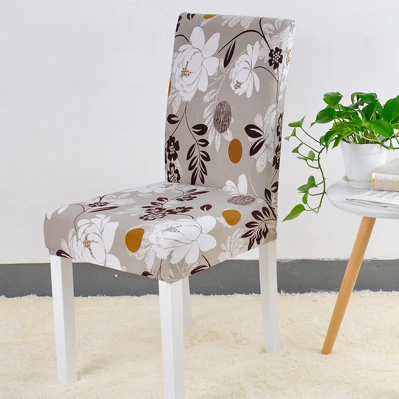 Чехол на стул, современный стиль, цветочный принт, универсальный, спандекс, стрейч, короткий, съемный, эластичная ткань, чехлы на стулья, Банкетный стиль - Цвет: Color 8