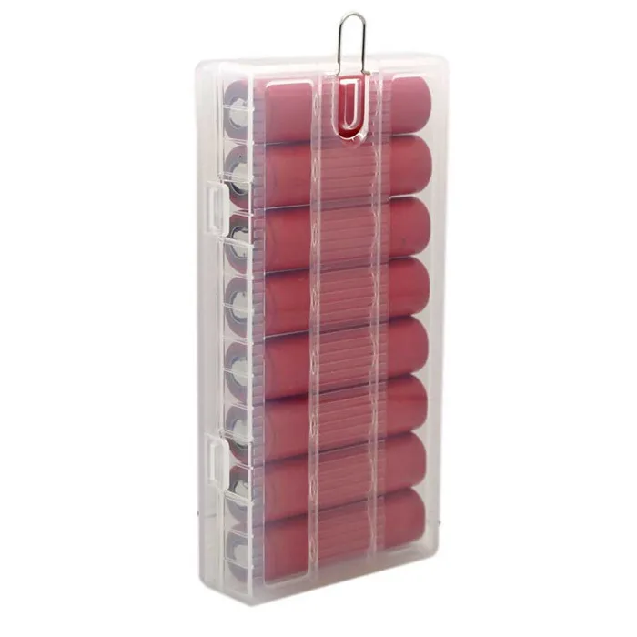

MasterFire 10pcs/lot 8 X 18650 Battery Holder Case 18650 PP Battery Storage Box with Hook Holder Transparent Strong Hard Cover