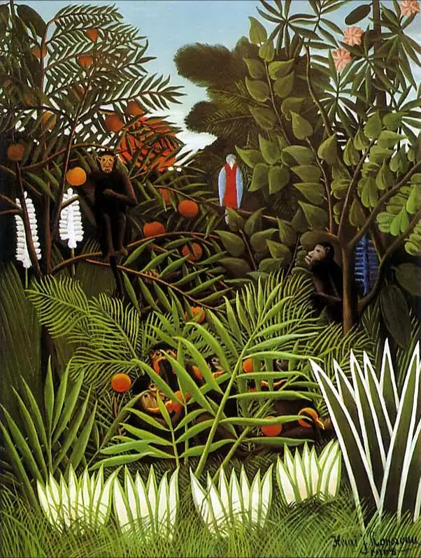 

High quality Oil painting Canvas Reproductions Exotic Landscape (1908) by Henri Rousseau painting hand painted