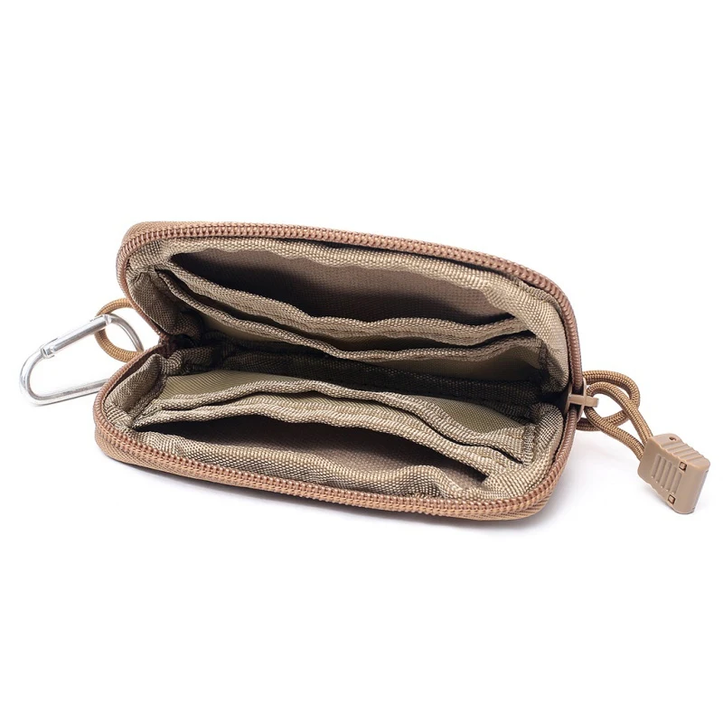 Zippers Waist Bag Waterproof EDC Pouch Tactical Key Change Purse Wallet Travel Kit Coin Purse Pack For Outdoor Camping Hiking