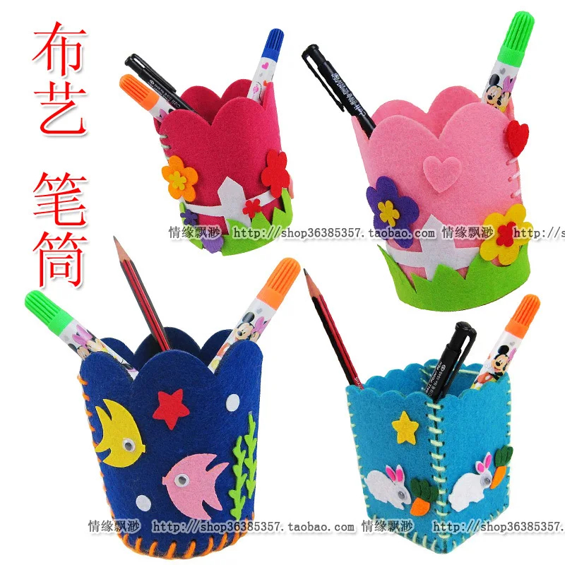 

Non-woven Fabric pen container children diy three-dimensional toy