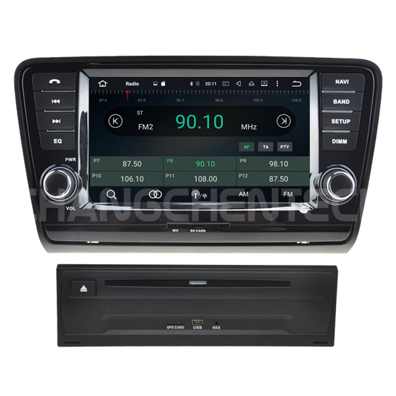 Best Car DVD Player 2 Din For Volkswagen SKODA OCTAVIA 2013 Touch Screen Android 9.0 Octa Core GPS Navigation Car Radio BT WiFi 4G 2