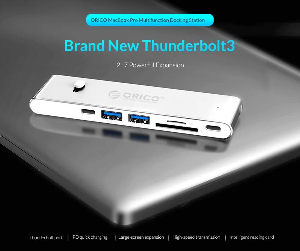 ORICO USB HUB Тип C к HDMI TF SD 3,0 Thunderbolt 3 адаптер для Apple Macbook Pro ноутбук Планшетные ПК