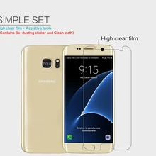 NILLKIN Super Clear Анти отпечатков пальцев Экран протектор Плёнки для Samsung Galaxy S7/Юнгфрау/Лаки/g930a/G9300 HD Защитная Плёнки
