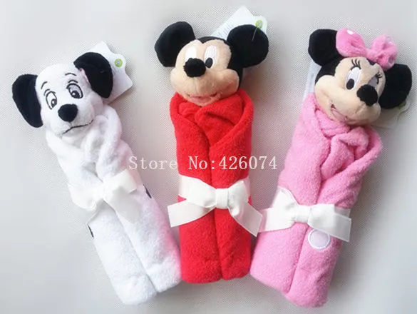 Детский Микки 101 далматинцы собака Девочки Мальчики плюшевые удобные полотенца одеяло детские мягкие животные игрушки для детей Подарки
