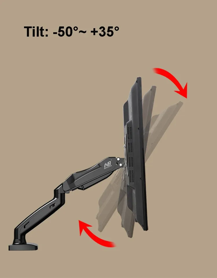 2 экрана монитора держателя газовая пружина 360 градусов настольный 1"-27" двойной рычаг-держатель монитора Full Motion TV крепления NB F160