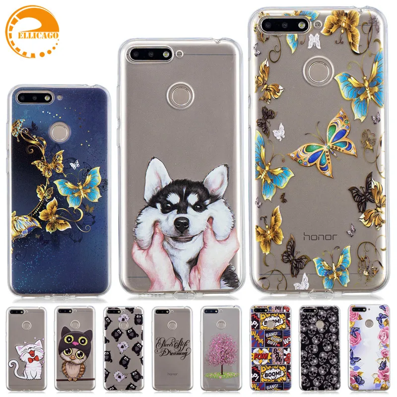 

TPU Soft Cases huawei Y6 Prime 2018 Case Cute Patterns Silicon Back Cover on For coque huawei Y6 Prime 2018 Case cover